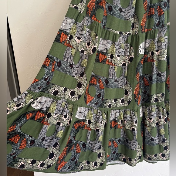 Anthropologie Cecilia Pettersson Bea Tiered Maxi Skirt medium art to wear boho - Picture 3 of 10
